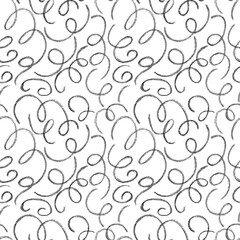 Hand drawn seamless pattern isolated on white background