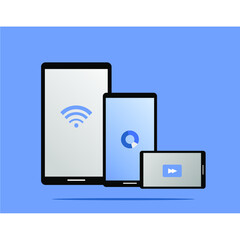 three phones, android, handphone, technology