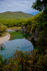 the river in the mountains