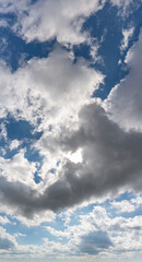 Obraz premium Fantastic clouds against blue sky, panorama