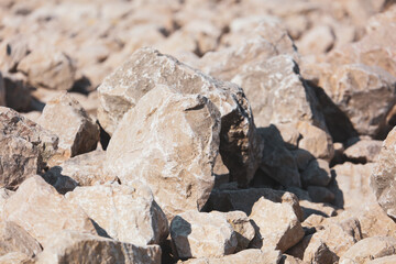Stones in the mountains as an abstract background.