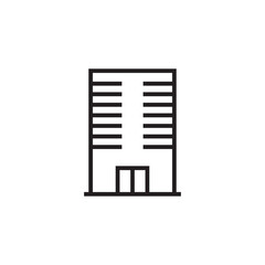 Building icon design with line. Vector Illustration
