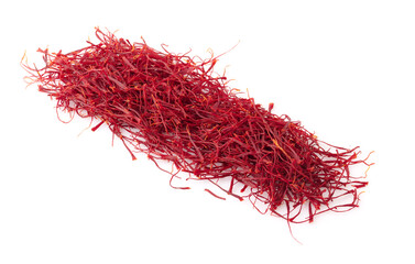 Naklejka premium saffron threads an isolated on white background