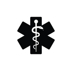 Medical sign icon vector isolated on white, logo sign and symbol.