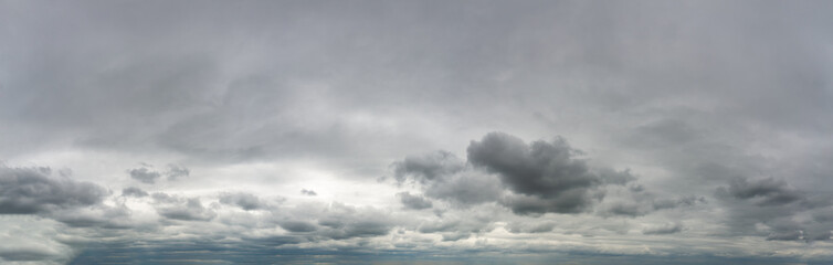 Fantastic dark thunderclouds, sky panorama