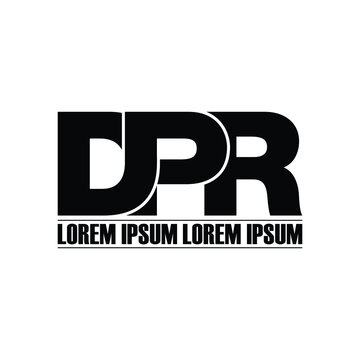 DPR letter monogram logo design vector