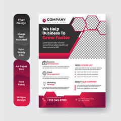 Corporate Flyer Template Design Brochure, Annual Report, Magazine, Poster, Corporate, Flyer, layout modern size A4 Template, Easy to use, and edit