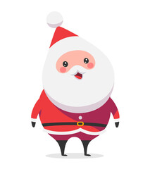 Cute Santa Claus. Vector illustration isolated on white background.