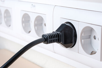 included electric plug in the socket, European type