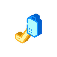 blower gardeng equipment isometric icon vector illustration