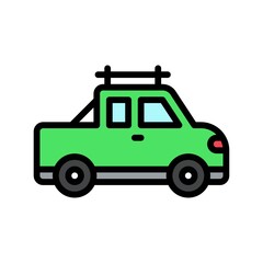 transportation icons related car or jeep for private transportation vectors with editable stroke,