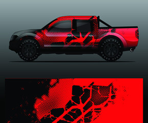 Truck decal graphic wrap vector, abstract background