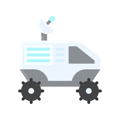 Fototapeta premium transportation icons related army tank with satellite and tires vectors in flat style,