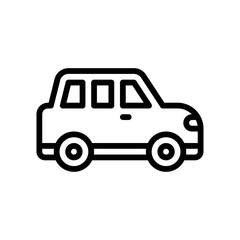 transportation icons related car for private transportation vectors in lineal style,
