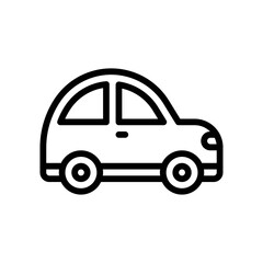 transportation icons related car for private transportation vectors in lineal style,