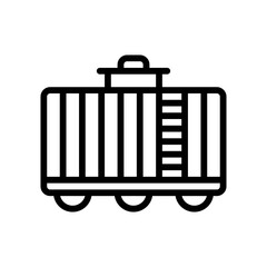 transportation icons related fuel or oil tank with tires vectors in lineal style,