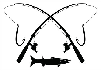 Fishing tools vector