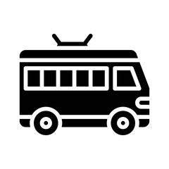 transportation icons related bus for public transportation and lights vectors in solid design,