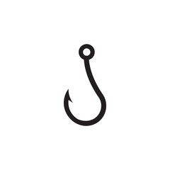 Fishing hook icon design template vector isolated