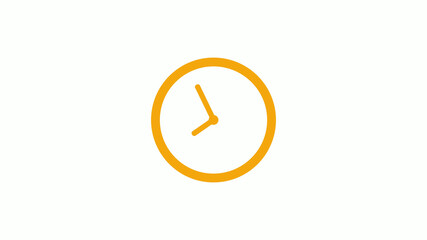 New orange color 12 hours clock icon without trick,clock icon