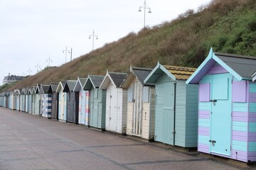 Beach hut holiday huts for tourism on the beach 