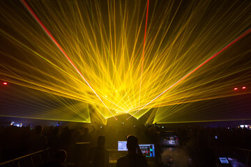 Laser show at concert
