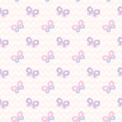 Vector butterflies pattern. Abstract seamless background.