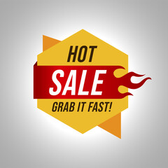 Hot sale offer label banner template