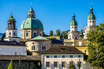 famous old town of Salzburg in Austria