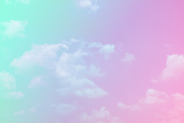 Fototapeta na wymiar beauty multicolor abstract image freshness air on sky fluffy clouds pastel on white cloud. colorful layer .