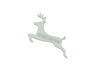 Fototapeta premium Deer Jumping 