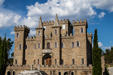 Obraz premium Traditional English castle located in the district of Viseu, Portuga