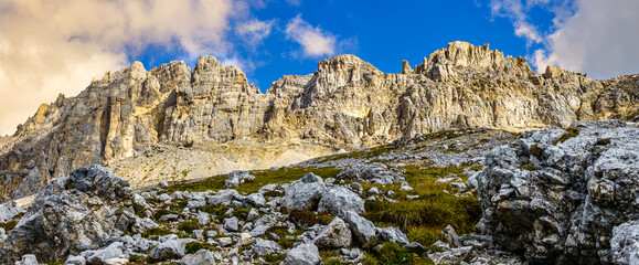 mountains of the Latemar in Italy near Bozen