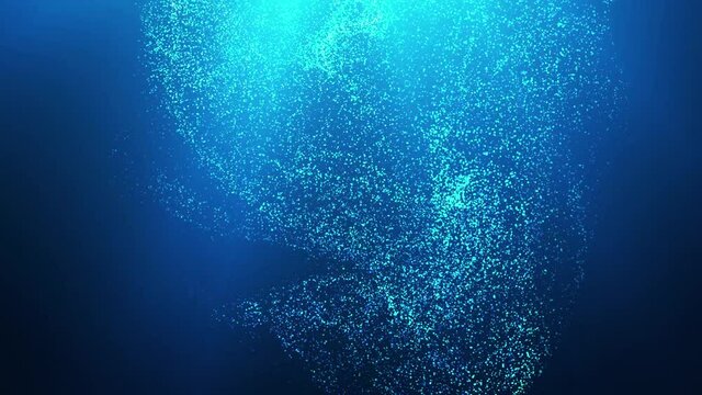 Underwater Bubbles Simulation Animation 01