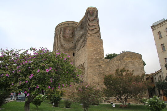 Maiden's Tower In Baku Old City, Azerbaijan