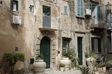 Fototapeta na wymiar Italy. Old houses in Tropea