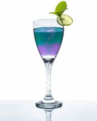 dual color cocktail stock photo