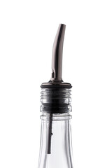 Bar geyser on bottles on a white isolated background