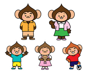 monkey family  サルの家族