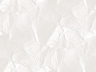 Crumpled white paper texture. Seamless pattern.
