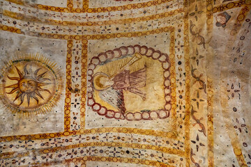 Sao Cucufate roman ruins, Church Frescoes, Former grain stores, Vila de Frades, Vidigueira, Alentejo, Portugal