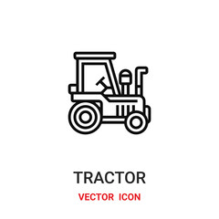Tractor vector icon . Modern, simple flat vector illustration for website or mobile app. Farm equipment symbol, logo illustration. Pixel perfect vector graphics