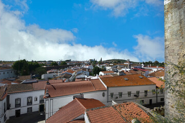 Fototapeta na wymiar View over red Serpa roofs, Alentejo, Portugal