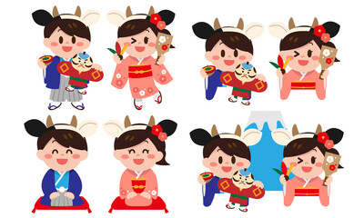 2021年お正月牛カチューシャセット