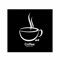 Black coffee Logos , coffee beans Symbol