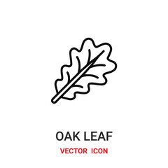 Oak leaf vector icon. Modern, simple flat vector illustration for website or mobile app.Leaf symbol, logo illustration. Pixel perfect vector graphics	