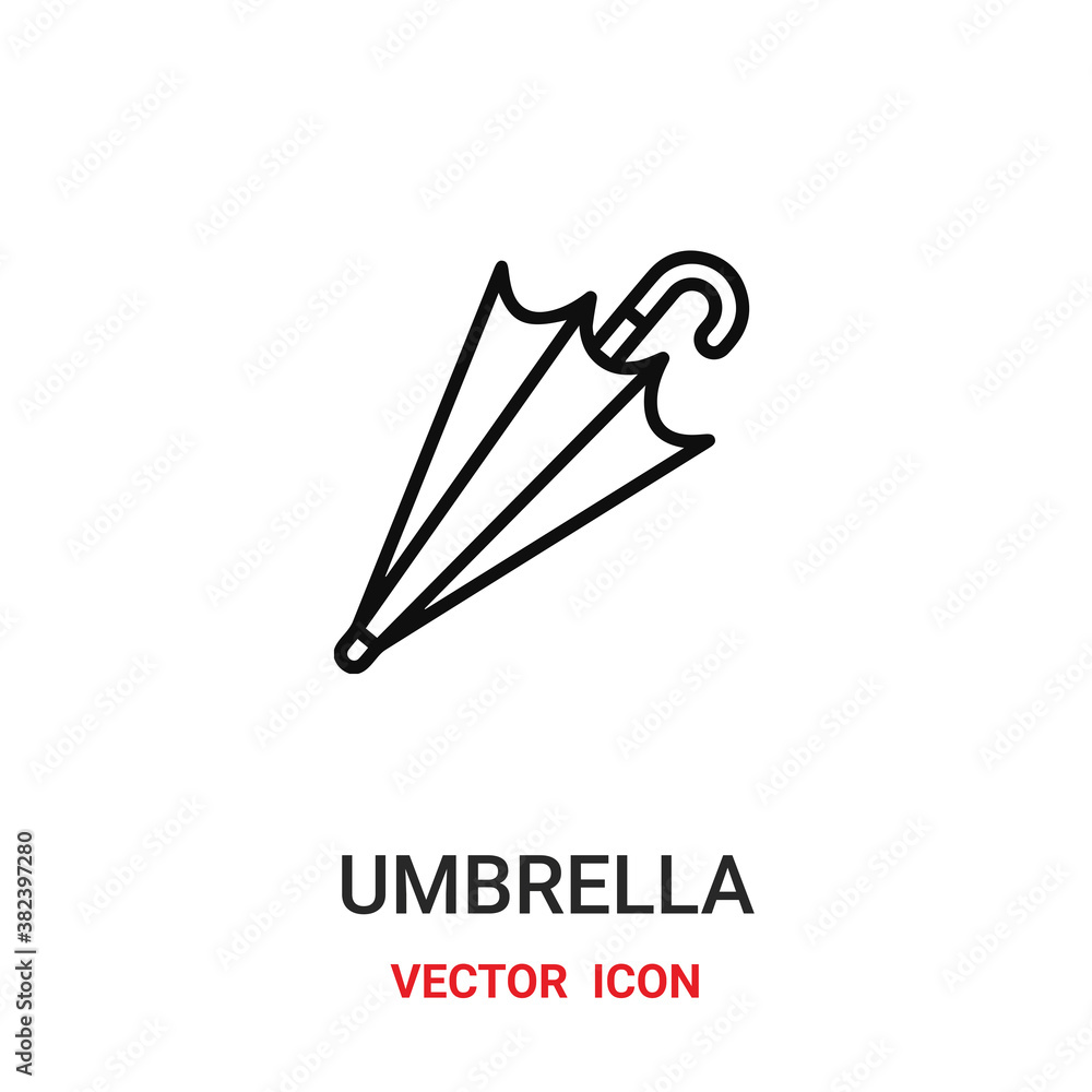 Poster umbrella icon vector symbol. umbrella symbol icon vector for your design. modern outline icon for yo