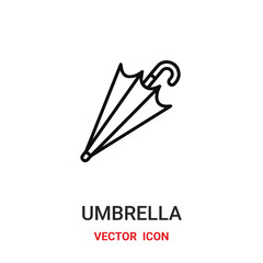 umbrella icon vector symbol. umbrella symbol icon vector for your design. Modern outline icon for your website and mobile app design.