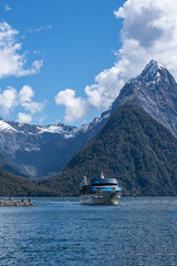 Fototapeta na wymiar Boat Cruise In New Zealand 