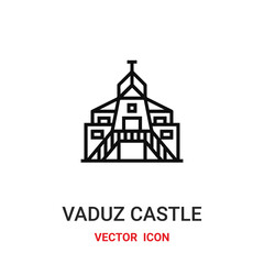 vaduz castle icon vector symbol. vaduz castle symbol icon vector for your design. Modern outline icon for your website and mobile app design.